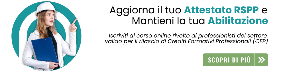 Corso di aggiornamento per RSPP di 40 ore in modalit e-learning, valido per il rilascio di CFP.